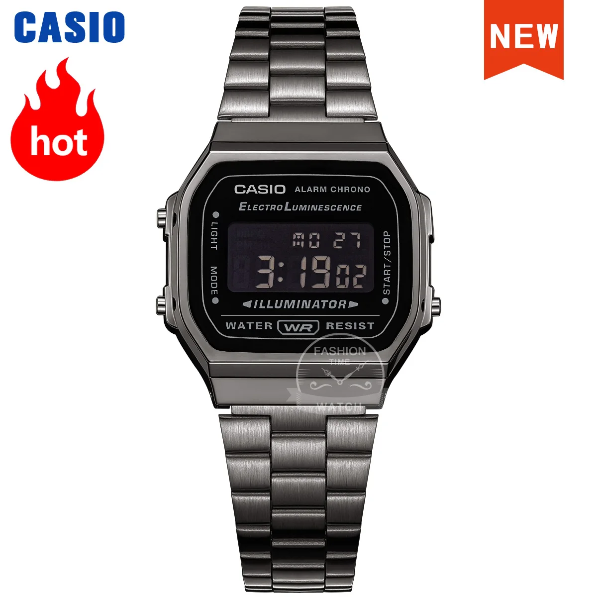 Casio Watch Small Square Classic Gold Watch Men's Set Brand Luxury LED Number 30m Waterproof Quartz Men's Military Wrist Watch