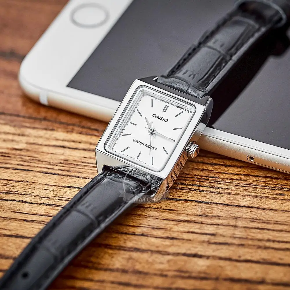 Casio Watch women Luxury Brand Analog Leather Square dial Women's Wrist Watch Female Quartz Clock Relogio Mulher LTP-V007 - Image 3