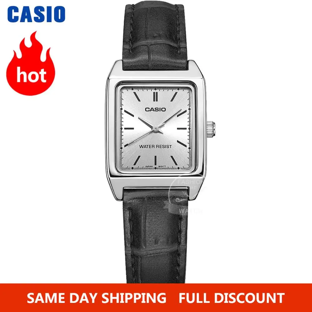 Casio Watch women Luxury Brand Analog Leather Square dial Women's Wrist Watch Female Quartz Clock Relogio Mulher LTP-V007