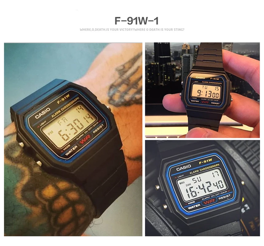 Casio watch men top luxur set military LED relogio digital watch sport Waterproof quartz men watch Neutral watchs F91W series - Image 4
