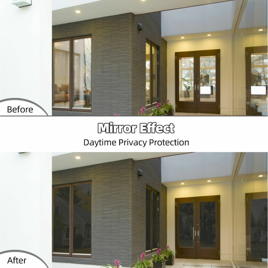 Ones Way Mirror Window Film Heat UV Reflective Privacy Tint Foil for Home Office - Image 5