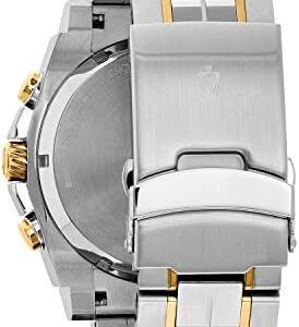 Bulova Men's Icon High Precision Quartz Chronograph Watch, Curved Mineral Crystal, 300m Water Resistant, Continous Sweeping Secondhand, Luminous Markers