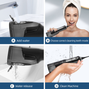SEJOY Water Flosser Oral Irrigator & Sonic Electric Toothbrush Dental Cleaner