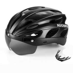ROCKBROS Cycling Helmets with Removable Goggles & Sun Visor Sports Bike Helmets