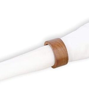 SHAFA IMPEX Handmade Party Decor Wooden Napkin Rings for Table Dinner Decoratio (Set of 6)