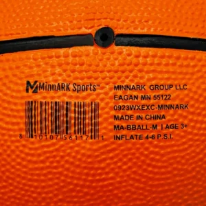 Mini Rubber Basketball, 7-Inch Diameter, Kids Outdoor Sports, Ages 3+ by MinnARK
