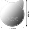 Acrylic Mirror Wall Stickers Cute Cat Decoration Mirror Non-Glass Unbreakable Hanging Mirror Wall Art Aesthetic Kids Mirror for Room Decor-Small