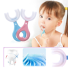 U Shaped Toothbrush Soft Silicone Brush 360° Oral Teeth Cleaning 2-6/6-12 Kids