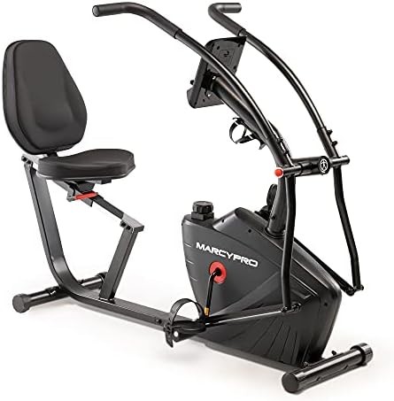 Marcy Dual Action Cross Training Recumbent Exercise Bike with Arm Exercisers, Gym Equipment for Work from Home Fitness, Black JX-7301 - Image 2