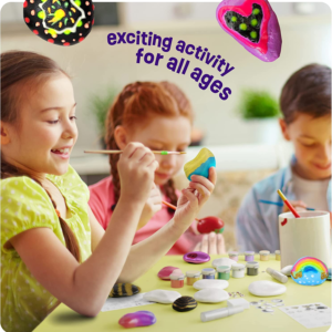 Kids Rock Painting Kit Glow in the Dark- Arts & Crafts Gifts for kids Ages 4-12