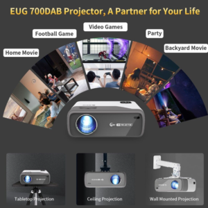 Portable Android 9.0 Proyector Native 1080p Home Theater 4K Smart Projector BT