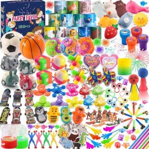 Roll over image to zoom in Yutin 180 PCS Party Favor for Kids 4-8-12, Treasure Chest for Kids Classroom Prizes, Goodie Bag Stuffers Pinata Fillers 3-5, Bulk Small Prizes Box Toys, Birthday Party Gifts Bag for Boys Girls 6-8