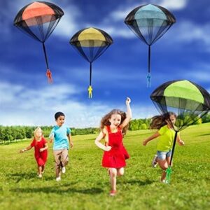 PGXT Parachute Toy, Tangle Free Throwing Toy Parachute, Outdoor Children's Flying Toys, No Battery nor Assembly Required (4 Pieces Set)