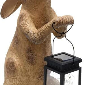 BRECK'S - Outdoor Solar Powered Garden Rabbit Statue