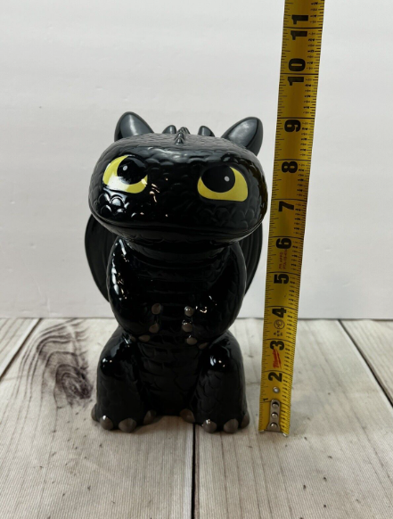 How to Train Your Dragon Toothless Ceramic Coin Bank 8”T Dream Works FAB - Image 3