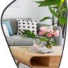 Mirrts 16x24 Inch Irregular Black Living Room Mirror– Modern Decorative Framed Wall Mirror for Bedroom, Bathroom Room, and Entryway Décor-Asymmetrical Wall Mirror