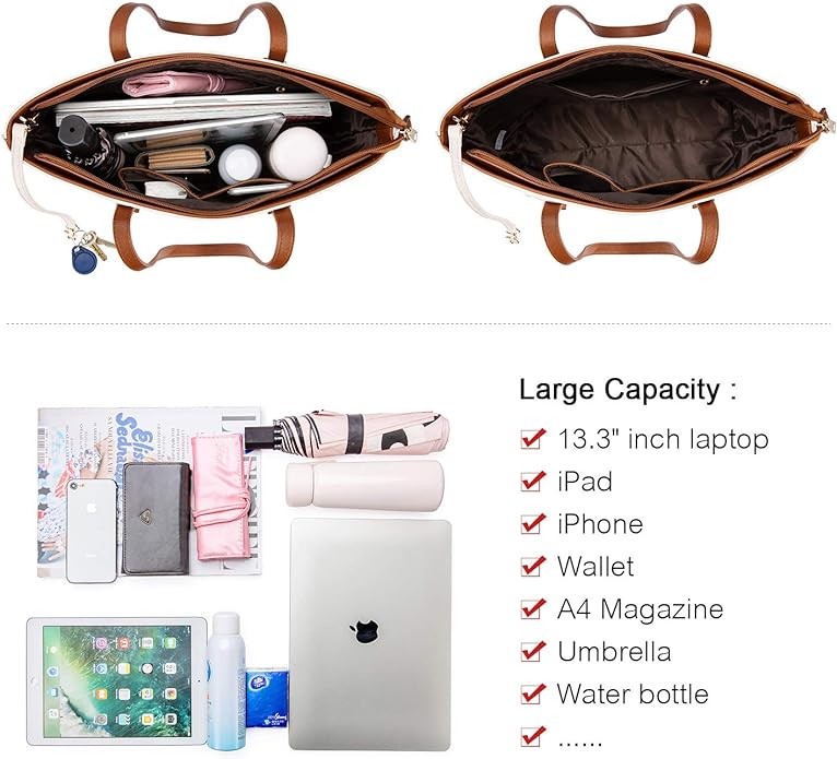 Handbags for Women Shoulder Bags Tote Satchel Hobo 3pcs Purse Set - Image 3