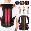 NEOPRENE POSTURE CORRECTOR BAD BACK LUMBAR SHOULDER SUPPORT BELT BRACE ADJUST