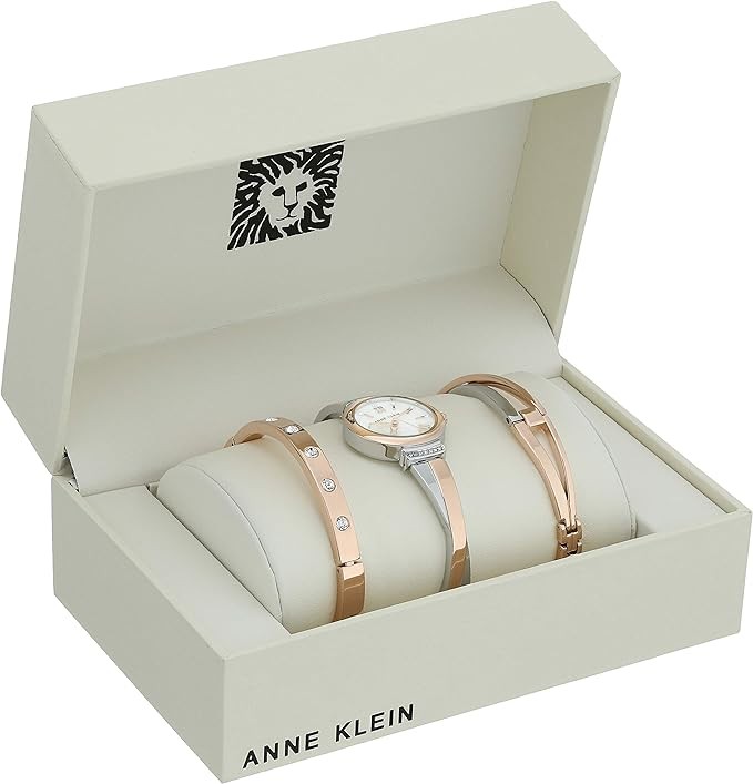 Anne Klein Women's Premium Crystal Accented Bangle Watch Set, AK/2245 - Image 3