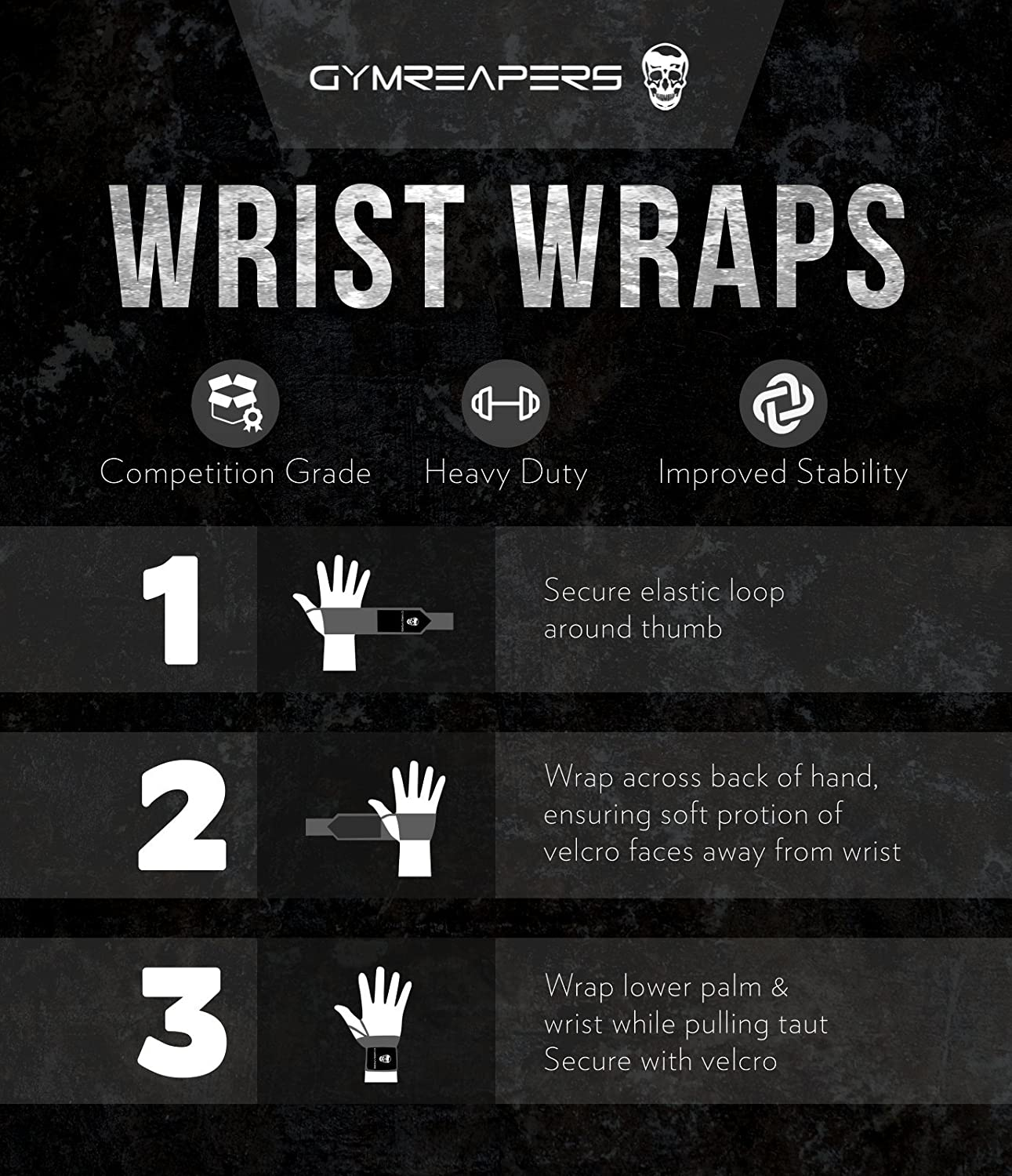 Gymreapers Weightlifting Wrist Wraps (Competition Grade) 18" Professional Qualit - Image 5