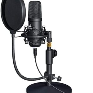 MAONO USB Microphone Kit 192KHZ/24BIT AU-A04T PC Condenser Podcast Streaming Cardioid Mic Plug & Play for Computer, YouTube, Gaming Recording