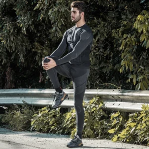 Santic Men Cycling Thermal Underwear Bike Sets Winter Keep Warm Bicycle Base Layers Sports Running Long Sleeve Cycling Suit
