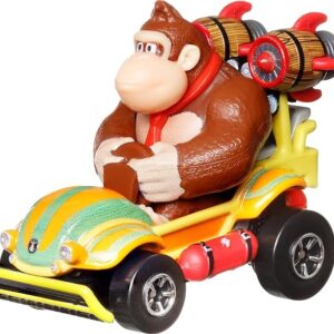 Hot Wheels The Super Mario Bros. Movie Track Set, Jungle Kingdom Raceway Playset with Mario Die-Cast Toy Car Inspired by The Film