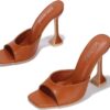 Cape Robbin Lithe Sexy High Heels for Women, Square Open Toe Shoes Heels
