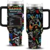 Gaming Gifts for Men Boys, Gamer Gifts for Men, 40oz Gamer Tumbler Cup, Gaming Mugs, Teen Boy Gifts Gaming Stuff, Gaming Gamepad Presents for Son Boyfriend, Birthday Gifts for Men Boys Gaming Cup