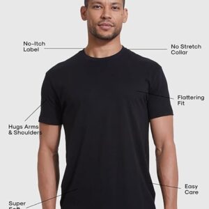 True Classic Tees | Premium Fitted Men's T-Shirts | Crew Neck | Black 3-Pack | Large