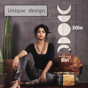 Moon Cycle Wall Decor | Acrylic Decorative Moon Phase Mirror Boho Wall Hanging | Bohemian Decor for Bedroom | Preppy Aesthetic Mirror Decorations for Living Room Moon Phases Art | Silver, Gold Decor