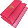 Prada Wallets Women's Pink Saffiano Leather Small Trifold Wallet 1MH021 Leather Wallet For Women