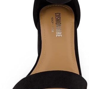 CUSHIONAIRE Women's Alba one band mid block heel sandal +Memory Foam, Wide Widths Available