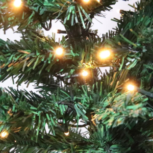 6.5Ft Pencil Christmas Tree Green Branches W/ Lights Holiday Decoration