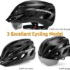ROCKBROS Cycling Helmets with Removable Goggles & Sun Visor Sports Bike Helmets