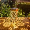 JoyEvy Outdoor Moon with Fairy Solar Light Garden Stake-34 Inch Fairy Garden Gifts Decor for Outside Lawn- Solar Lights Crackle Glass Globe Patio Landscape Pathway Decorations