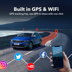REDTIGER 4K Dual Dash Camera Front and Rear Dash Cam Built-in WiFi&GPS for Cars