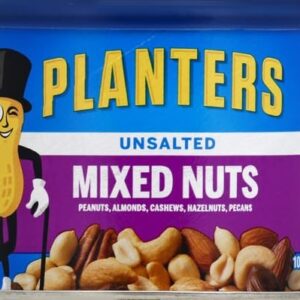 PLANTERS Roasted Unsalted Mixed Nuts, 10.3 oz Canister