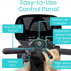 4 Wheels Mobility Scooter Power Wheelchair Folding Electric Scooters Home Travel