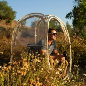 EighteenTek Sports Tent Weather Proof Pod Bubble Tent Outdoor Instant Pop Up Shelter Clear Large Specious 1 Person Lightweight Portable 40"x40"x62"H