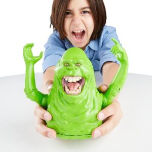 Ghostbusters Squash & Squeeze Slimer Animatronic Toy, 40+ Sound Effects, Interactive 7-Inch Green Ghost, Toys for Ages 4+