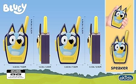 ekids Bluey Toy Walkie Talkies for Kids, Indoor and Outdoor Toys for Kids and Fans of Bluey Toys for Toddlers - Image 3