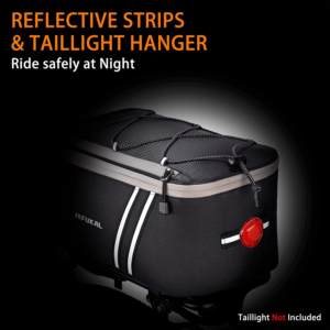 Rear Bike Rack Bag with Rain Cover, 7L/9L/10L/12L Waterproof Bicycle Ebike Saddl