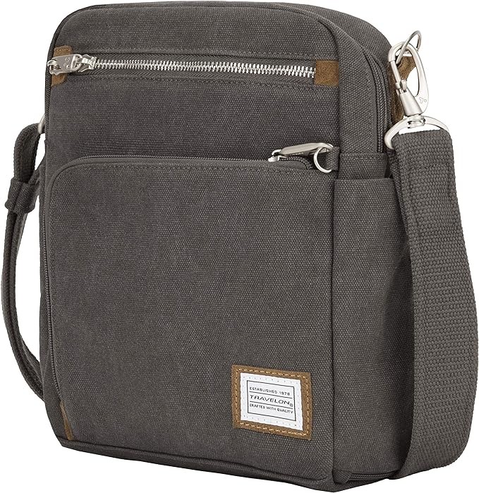 Travelon Anti-Theft Heritage Tour Bag, Pewter - 33074 540 9 x 11.5 x 3 - Image 3