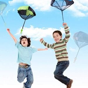 PGXT Parachute Toy, Tangle Free Throwing Toy Parachute, Outdoor Children's Flying Toys, No Battery nor Assembly Required (4 Pieces Set)