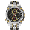 Bulova Men's Icon High Precision Quartz Chronograph Watch, Curved Mineral Crystal, 300m Water Resistant, Continous Sweeping Secondhand, Luminous Markers