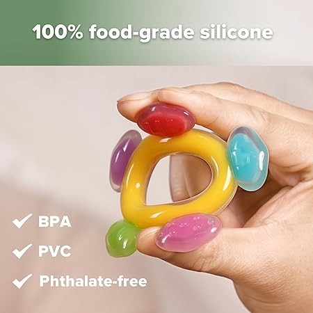 Haakaa Silicone Ferris Wheel Teether - Freezer Teething Toy for Babies 3-6 Months - Safe Soothing Cold Relief - BPA Free Silicone -1 Pack - Image 3