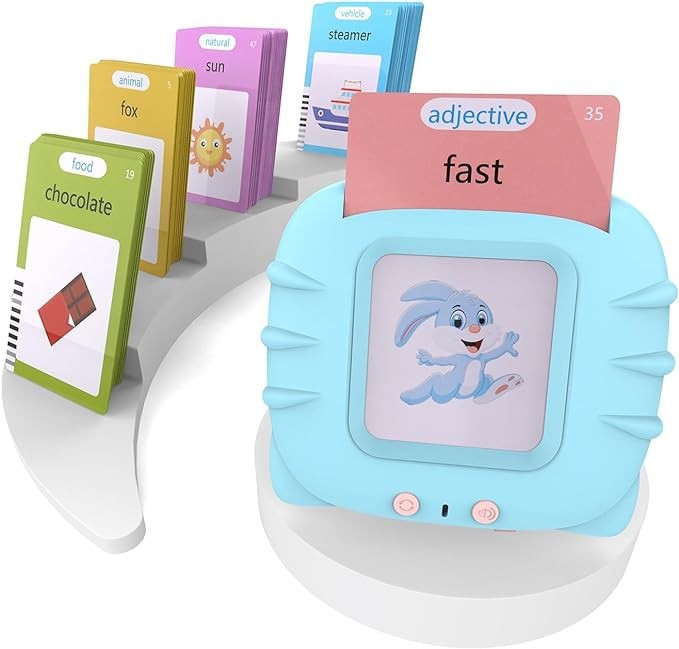 Roll over image to zoom in 510 Sight Words Talking Learning Flash Cards for 3 4 5 Year Old Boys and Girls, Pocket Speech for Toddlers, Autism Sensory Toys for Autistic Children, Talking Flash Cards Birthday Gifts (catblue) - Image 2