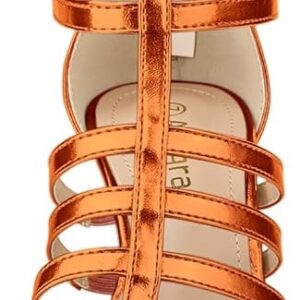 Allegra K Women's Cage Strappy Gladiators Chunky Heels Sandals