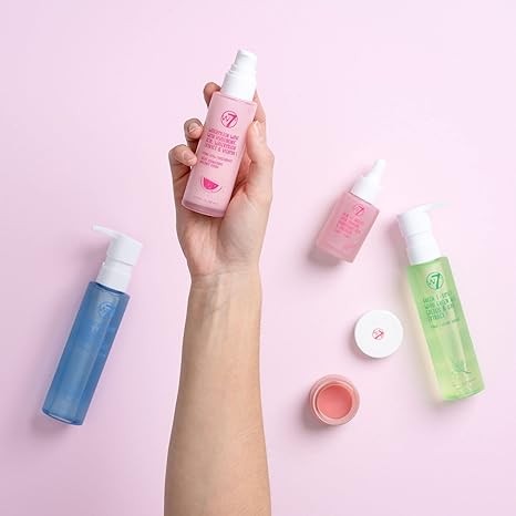 W7 Self-Care Skincare Set - 5 Step Daily Routine - Moisturizer, Serum, Toner, Cleanser & Lip Mask - Full Size Skin Care Kit for Natural, Beautiful Skin Visit the W7 Store - Image 2